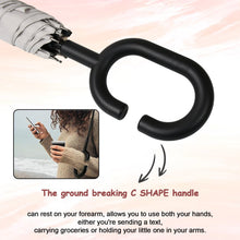 Foldable UV & Rain Umbrella with C-Shaped Handle – Kids (1 Pc / Mix Color)